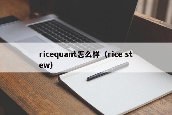 ricequant怎么样（rice stew）
